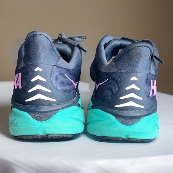 Hoka One One Clifton 8 Running Shoes Womens Navy Outer Space Atlantis Size 10 B - Picture 6 of 10